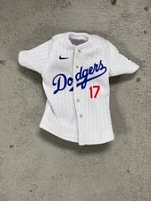 PB-JESY-17: 1/12 Custom miniature Fabric Dodgers Ohtani 17 Jersey for 6" Figure