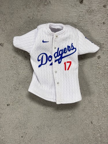PB-JESY-17: 1/12 Custom miniature Fabric Dodgers Ohtani 17 Jersey for 6" Figure - Picture 1 of 6