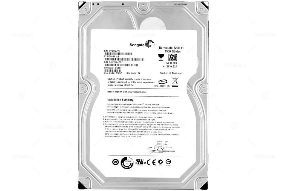 ST31500341AS SEAGATE HDD 1.5TB 7.2K SATA 3G 3.5" LFF - Image 3 of 4