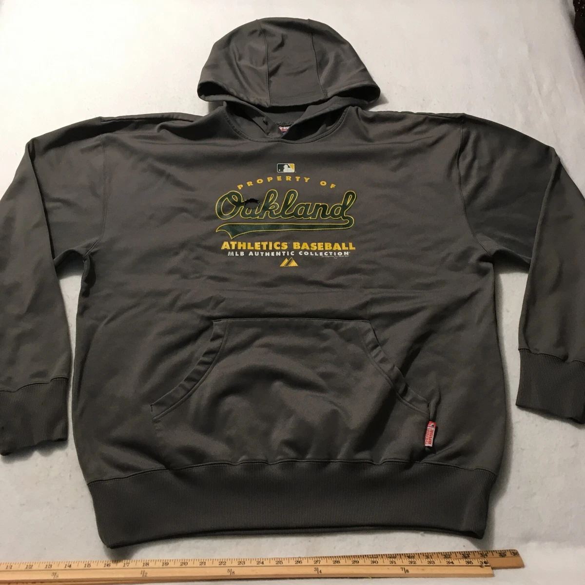 Sweat-shirt Homme Oakland Athletics MLB, Gris, Marque Majestic – Tailles S à 2XL, Neuf