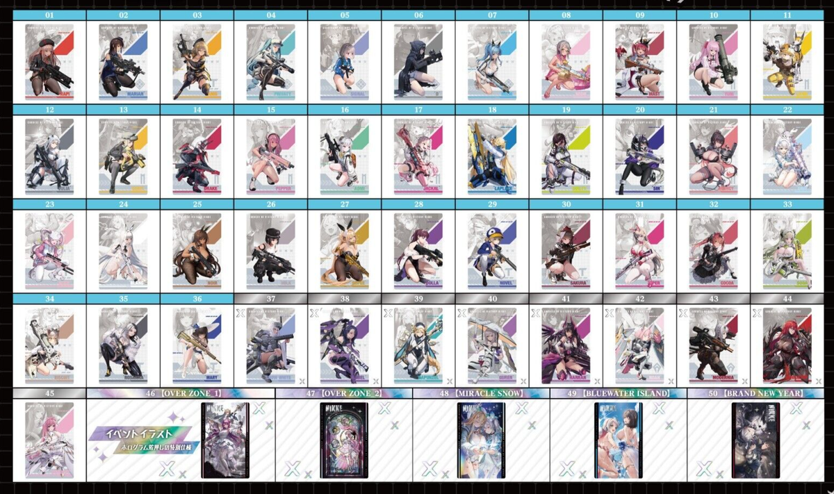 GODDESS OF VICTORY NIKKE Gun Girl Metal Card Collection