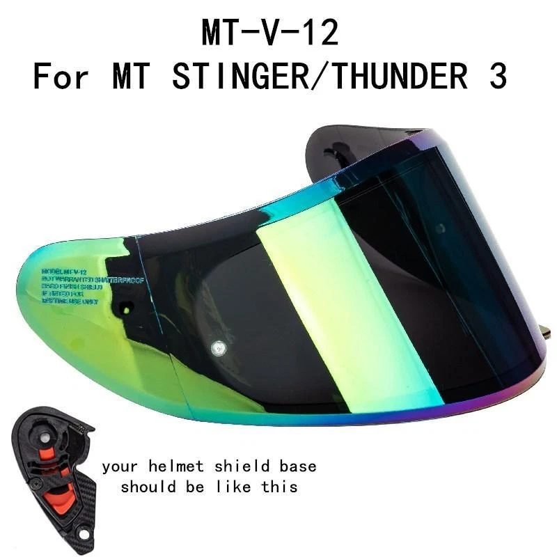 Helmet Glass Mt v 12 Helmet Shield for Mt Stinger Helmet and Mt Thunder 3 Helmet