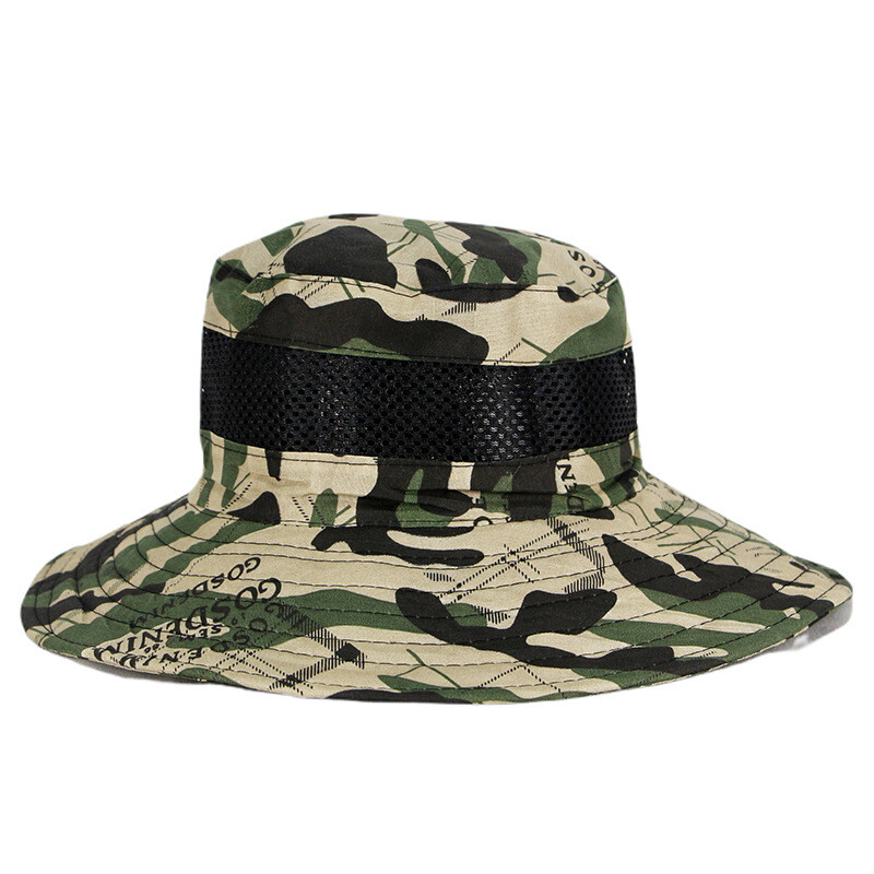 Cotton Bucket Hat for Men - Fishing Golf Boating Summer Sun Protection Camping Cap  -image