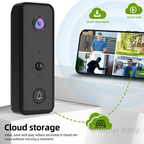 Wireless 2.4G WiFi Video Doorbell Camera with Chime Ringer PIR Human Detect - Picture 8 of 11