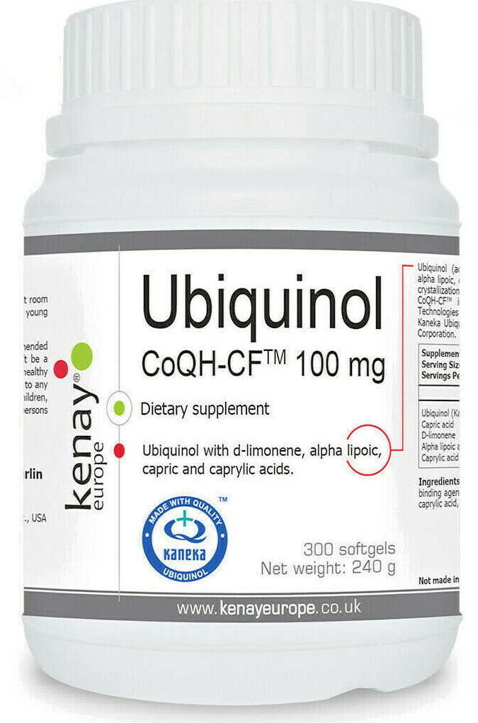 UBIQUINOL CoQH-CF TM 100mg, 300 cápsulas blandas - suplemento dietético