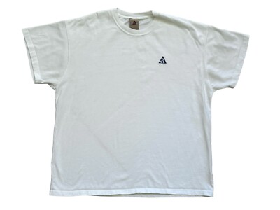 Vintage Nike ACG Embroidered Blue Logo Heavyweight White T