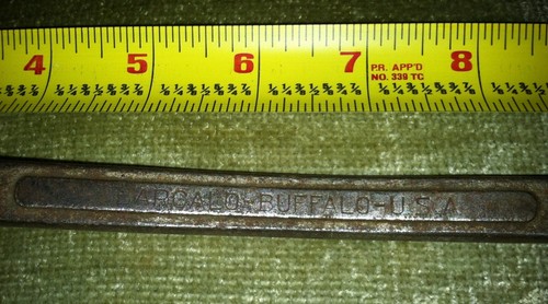 Vintage Barcalo Buffalo Doppia Offset 5/8"" X 11/16"" Chiave Forgiata 10"" U.S.A. - Foto 4 di 8