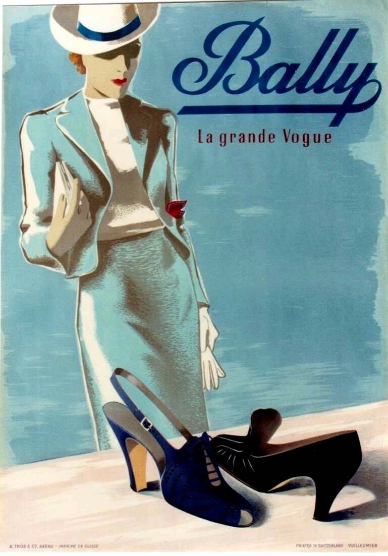 Original vintage poster BALLY LADIES SHOES EN VOGUE c.1945 | eBay