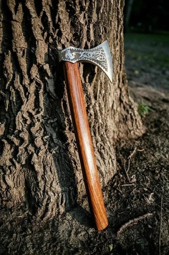 Viking Hatchet Tomahawk Axe-Custom Handmade Norse Axe Ideal Gift For XMAS. - Picture 2 of 4