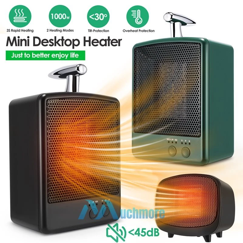 Portable Electric Space Heater Fan Air Warmer Thermostat 900W/1000W for Car  Room | eBay