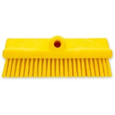 Carlisle 40423EC04 Yellow 10 Inch Sparta Dual Surface Floor Scrub Brush Head 3/4