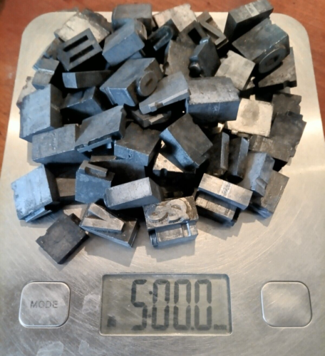 Foundry Type Alloy Metal Scrap (64.5%-Lead, 23% Antimony, 12.5%-tin) - 6 Pounds