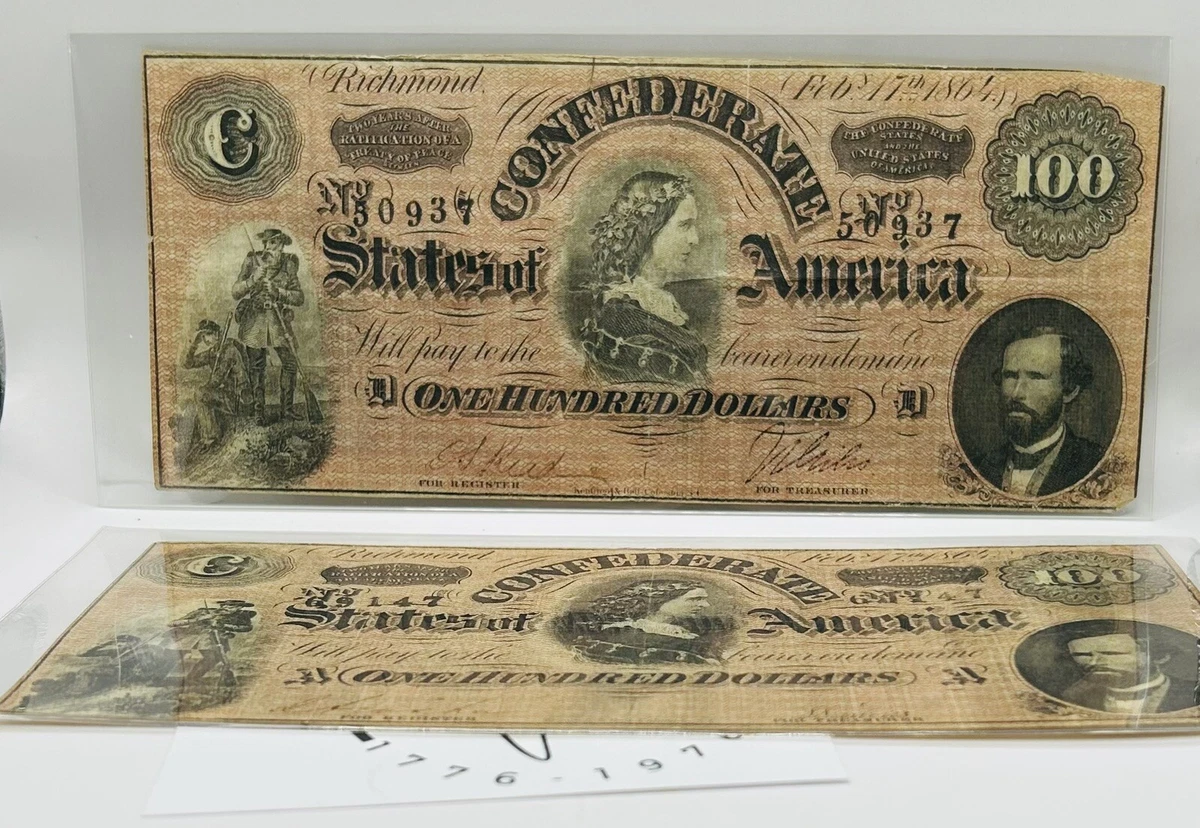 Uncirculated Uncertified $100 US Confederate Currency for sale | eBay