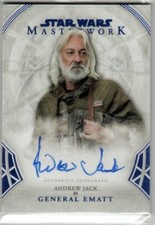 STAR WARS 2018 TOPPS MASTERWORK A-AJ ANDREW JACK MAJ. EMATT BLUE AUTOGRAPH 83/99