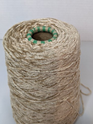 Silk City Fibers Rayon Cone Yarn Chenille Luxury 1300 YPP Cone BISQUE 1lb 1oz - Picture 4 of 4
