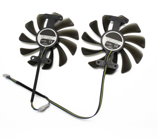 Pair Fans Cooler Fan Replace For Zotac GeForce GTX 1070 1080 AMP Edition 95mm - Picture 4 of 5