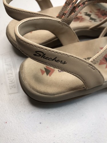 Skechers Memory Foam Size 9 Pink And Beige Strappy Sandals EUC - Picture 4 of 5