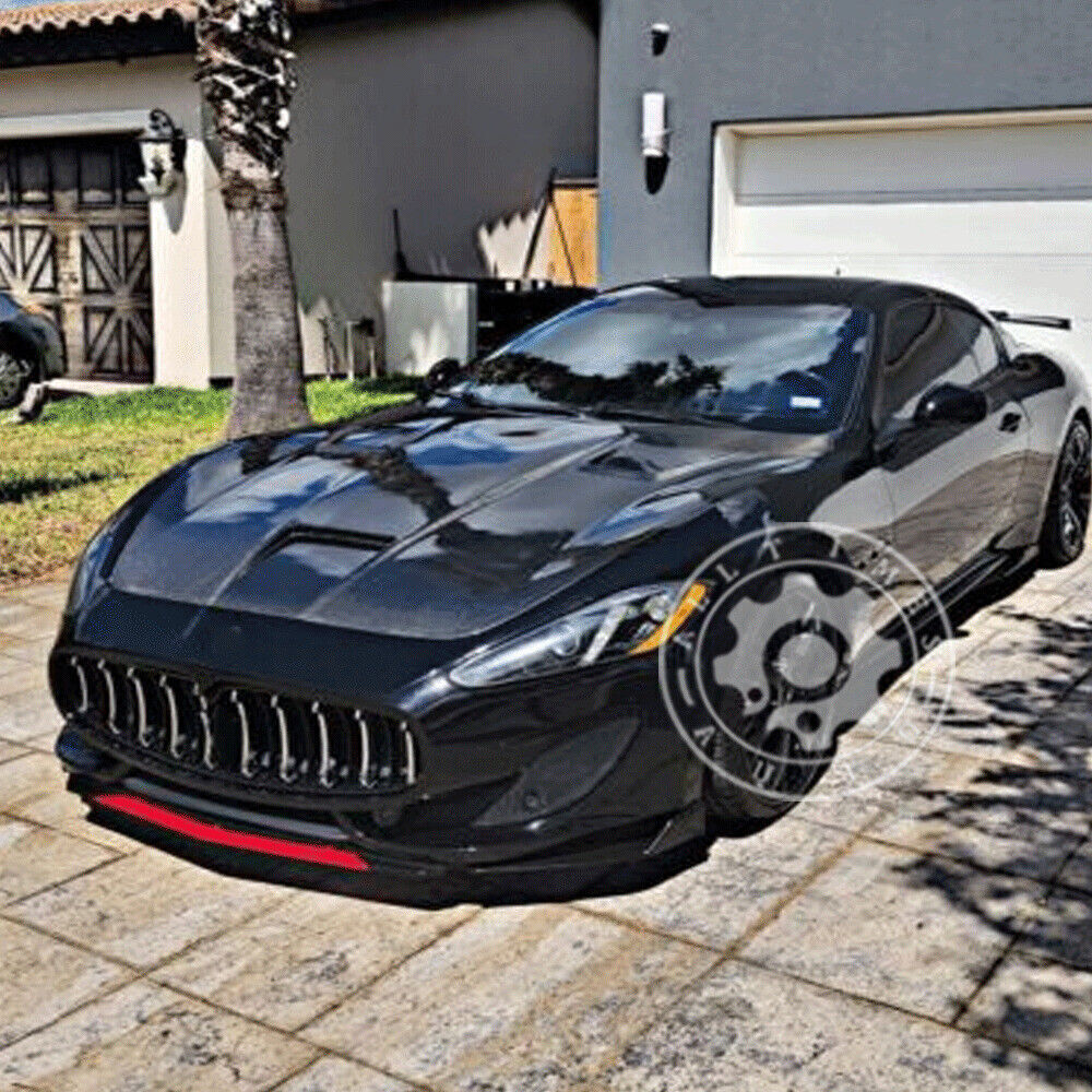 Front Bumper Lip Spoiler & Strut Rods Body Kit For Maserati	GranTurismo 2DR AB