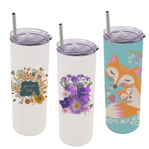 50PCS 20oz Taperless Sublimation Blank Tumbler Stainless Steel Water Bottle - Picture 2 of 10