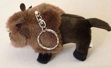 Vintage Nanco Buffalo Bison  Plush Keychain 5 inches