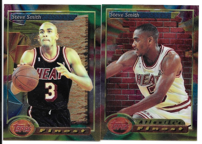 STEVE SMITH 2 CARD LOT 1993-94 TOPPS FINEST 70 & 97 ATLANTA HAWKS