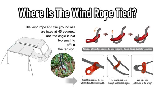 NOVSIGHT 6,6'-9,8' Tenda da sole laterale per auto tetto estraibile tenda riparo tende per veicoli - Foto 16 di 35