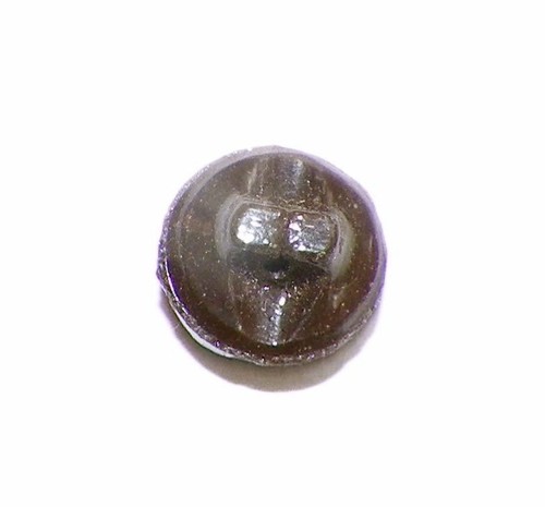 Art Deco Glass Button Brown Yellow Incised Line Diminutive Dimi Czech Vintage #8 - Picture 3 of 3