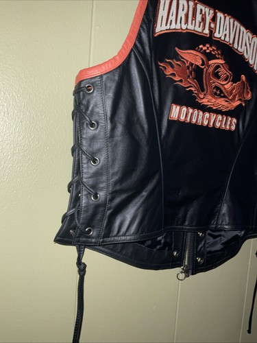 Gilet Harley Davidson XL pelle strada maiale foderato CATWALK Halter 97078-05VW 2005 - Foto 13 di 19