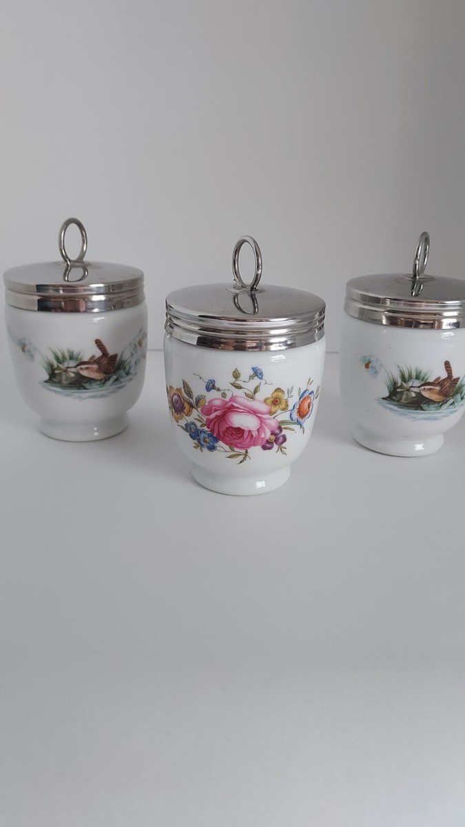 Set 3 Vtg Royal Worcester Porcelain Egg Coddlers England | eBay