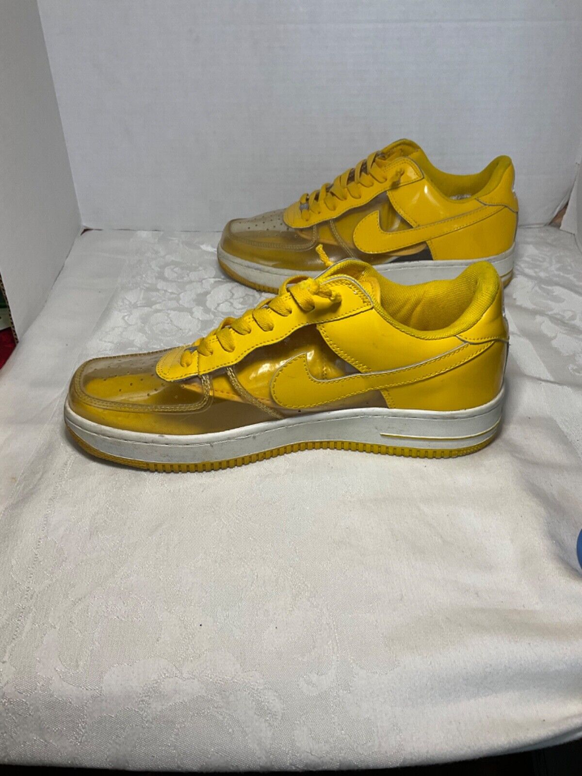 2006 Nike Clear Toe Yellow Air Force 1 Invisible … - image 11