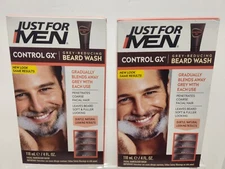 2--Just For Men Control GX Grey Reducing Beard Wash Shampoo 4oz