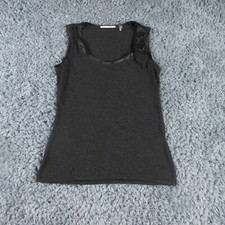Tahari Shirt Womens Small Black Sleeveless Pullover