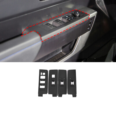DX Door Window Switch Lift Cover Trim For Toyota Tundra 2022-2024 Bright Black
