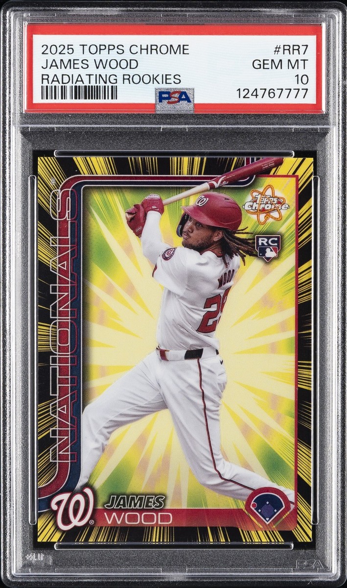 2025 TOPPS CHROME RADIATING ROOKIES #RR7 JAMES WOOD PSA 10 | eBay