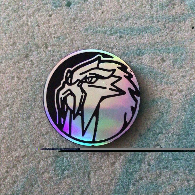 Pokémon TCG Flip Coin Token Dialga Holofoil Multicolor/Black Plastic