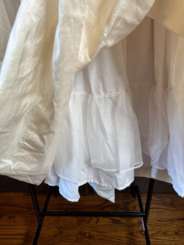 Strasburg Special Occasion Dress Size 7Y Ivory Silk/Velvet Long Sleeve Wedding - Picture 5 of 15