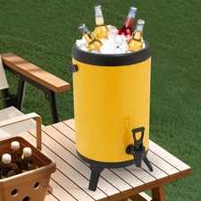 Stainless Steel Insulated Beverage Dispenser Cold Hot Drink Dispenser for Party