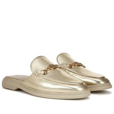 NEW SAM EDELMAN GOLD LOAFER MULES SIZE 7