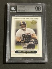 HEATH MILLER 2005 TOPPS SIGNED AUTOGRAPHED ROOKIE CARD STEELERS BAS AUTHENTIC