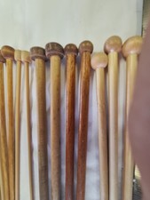 Wooden Knitting Needles Crochet Hooks Lot Asst Sizes