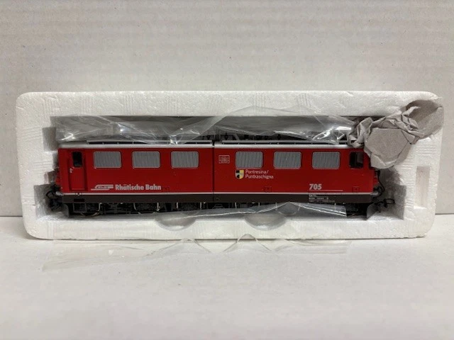 BEMO H0m Ge 6/6 E-Lok II 705 RhB Pontresina rot 1254 125
