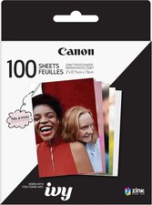 Canon Ivy Zink 2" x 3" Photo Sticker Paper 100 Sheets Pack