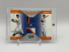 2005 Leaf Cornerstones Mike Piazza Kazuo Matsui Game Worn Jersey Patch /50