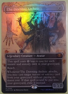 MTG - Secrets of Strixhaven - The Dawning Archaic *Borderless Foil*