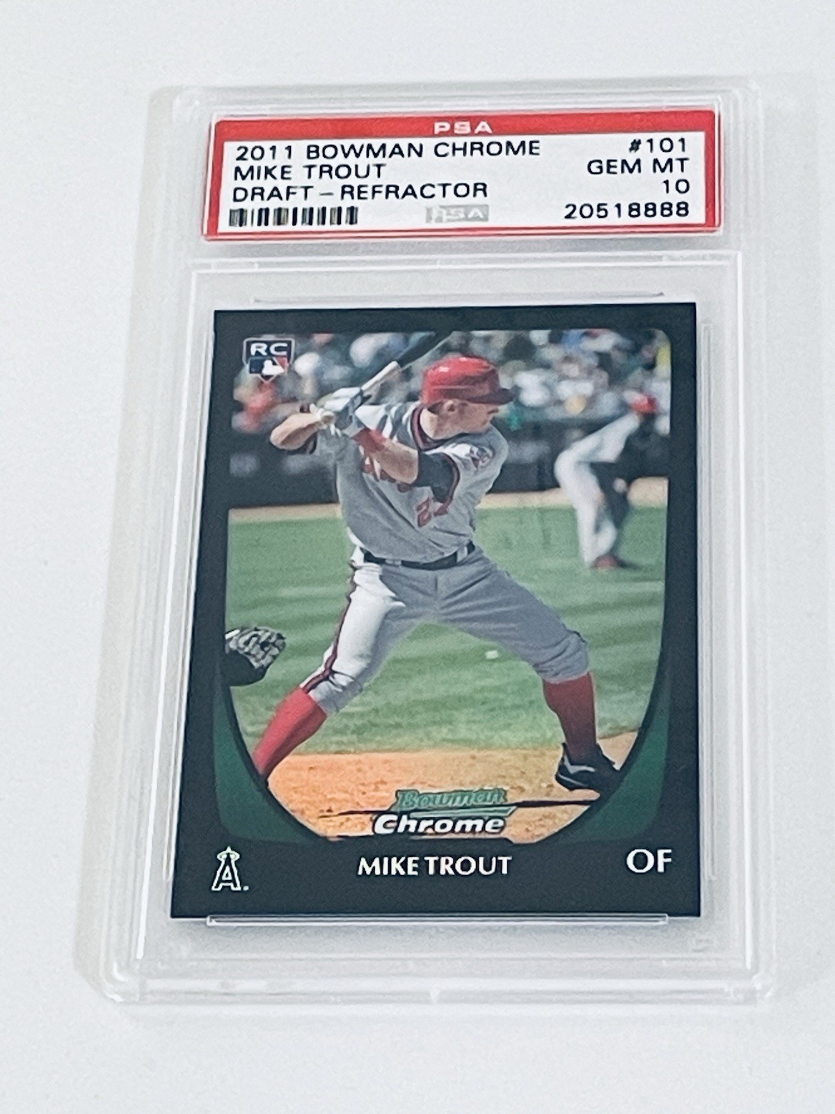 2011 Bowman Chrome Draft Refractor #101 Mike Trout RC PSA 10 Gem Mint
