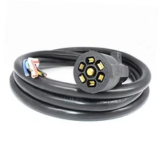  7 Way Trailer Plug Cord Wiring Harness Inline Light Cord 8 Feet Heavy 8 Foot