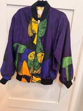 Vintage Bomber Jacket Vibrant Colors With Picasso Print