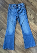 Gap 70s Flare High Rise Stretch 5-pocket Blue Denim Jeans Girls Sz 12