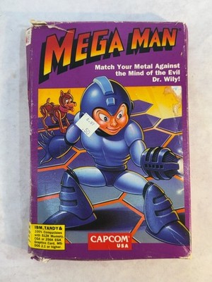 1990 MS-DOS Mega Man PC Game with 5.25  Floppy Disk 1992 Capcom Hi Tech