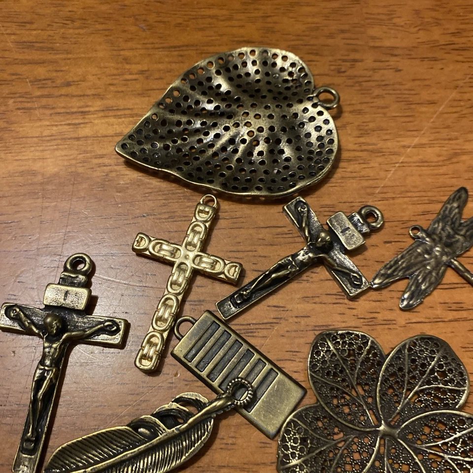 Lote Surtido de 15 Colgantes Únicos Dijes Joyería Hacer Estilos Mixtos Foto 3 de 4